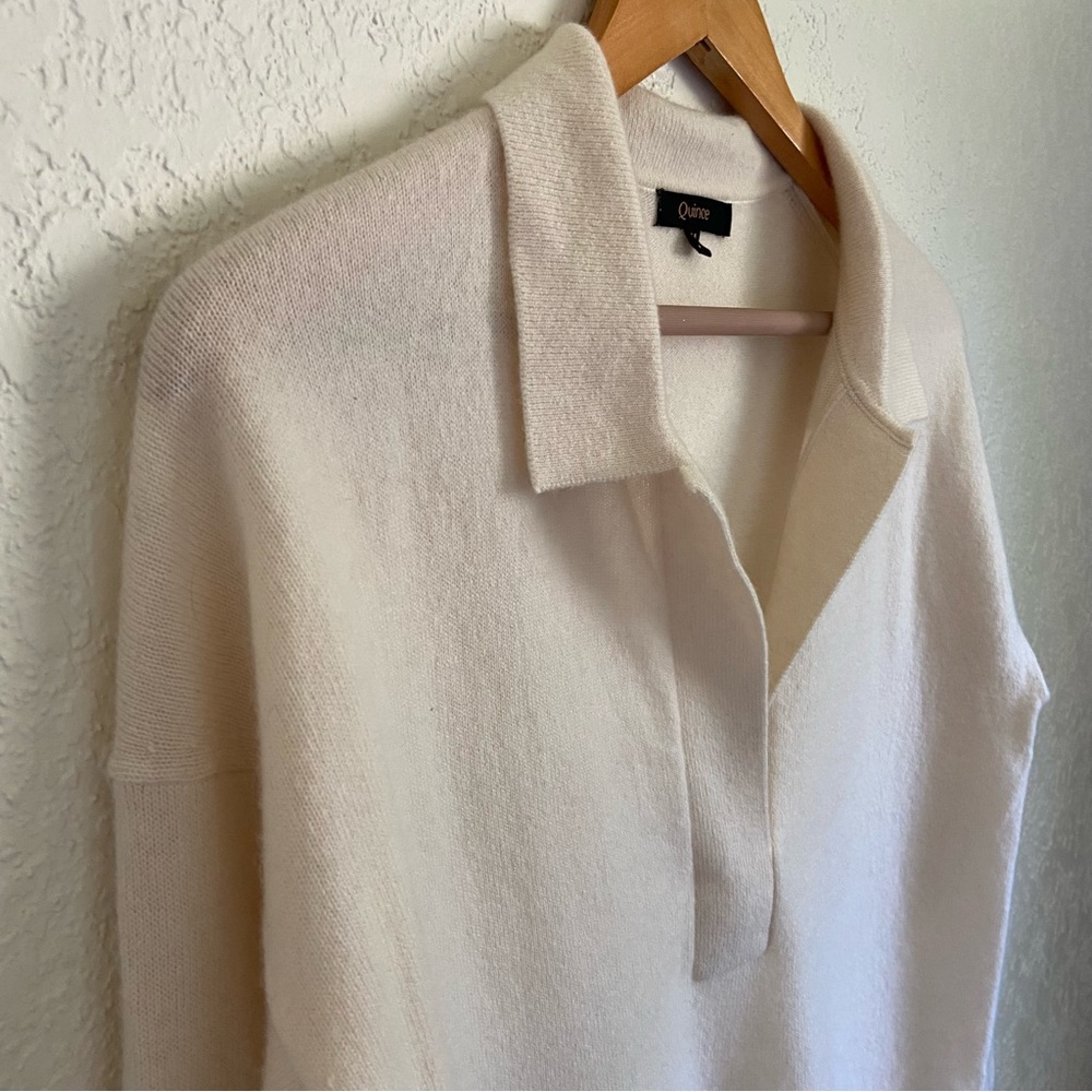 Quince Mongolian Cashmere Polo Sweater - Picture 4 of 16